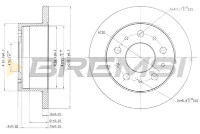 CD7145S BREMSI Тормозной диск