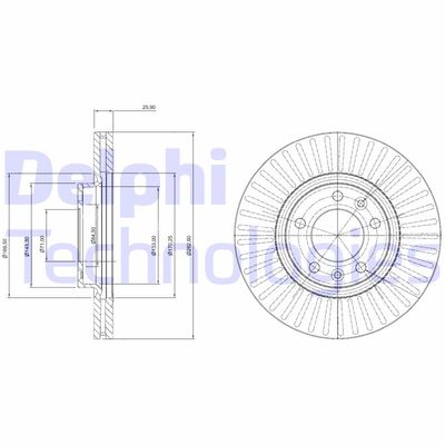 BG3835 DELPHI Тормозной диск