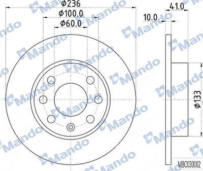 MBC030002 MANDO Тормозной диск