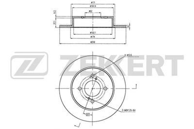 BS6327 ZEKKERT Тормозной диск