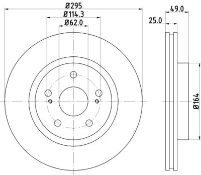 8DD355113621 HELLA Тормозной диск