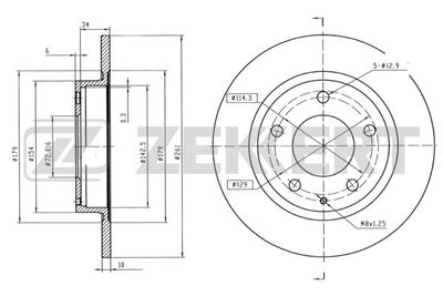 BS5150 ZEKKERT Тормозной диск