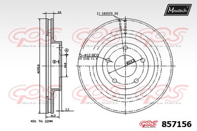 857156 MAXTECH Тормозной диск