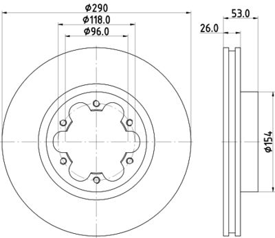 8DD355118481 HELLA PAGID Тормозной диск