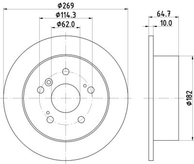 MDC897 MINTEX Тормозной диск