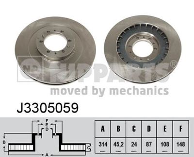 J3305059 NIPPARTS Тормозной диск