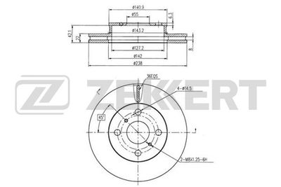 BS5344 ZEKKERT Тормозной диск