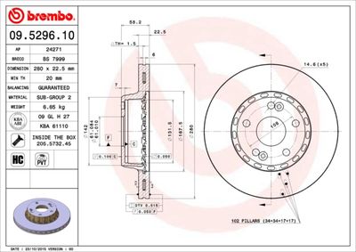 BS7999 BRECO Тормозной диск