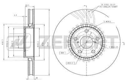 BS5782 ZEKKERT Тормозной диск