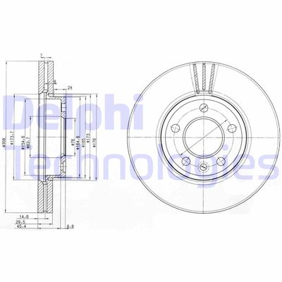 BG9891C DELPHI Тормозной диск