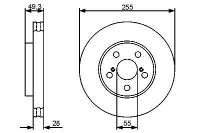 0986479490 BOSCH Тормозной диск