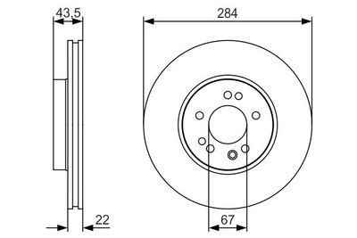 0986479S15 BOSCH Тормозной диск