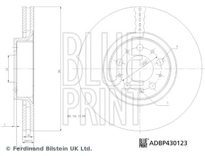 ADBP430123 BLUE PRINT Тормозной диск