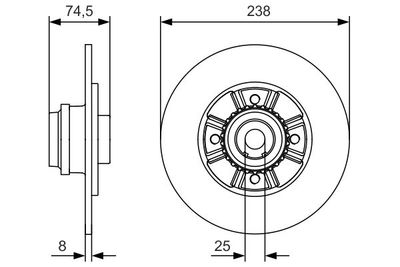 0986479760 BOSCH Тормозной диск