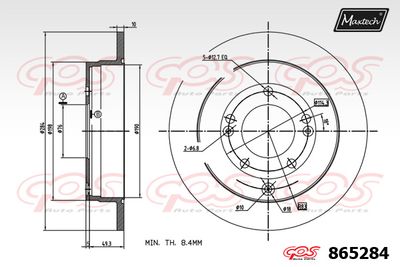 865284 MAXTECH Тормозной диск