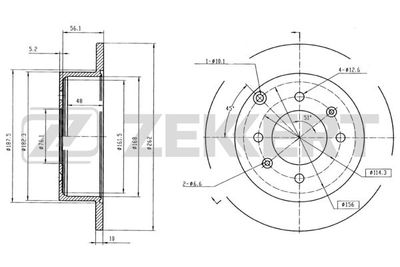 BS5297 ZEKKERT Тормозной диск