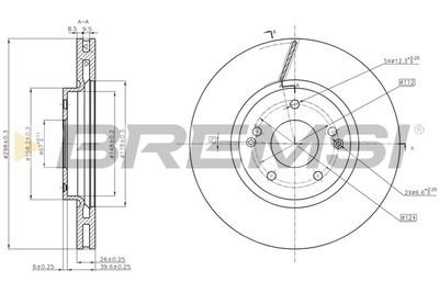 CD8091V BREMSI Тормозной диск