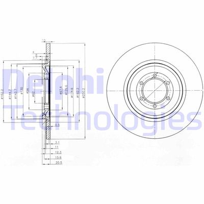 BG2186 DELPHI Тормозной диск