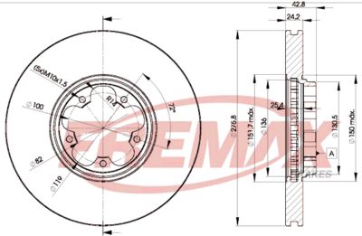 BD5612 FREMAX Тормозной диск