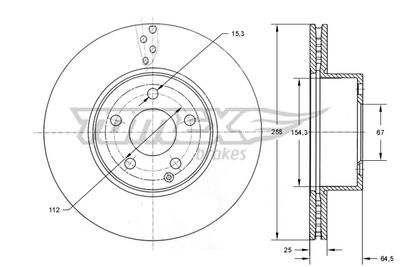 TX7403 TOMEX Brakes Тормозной диск