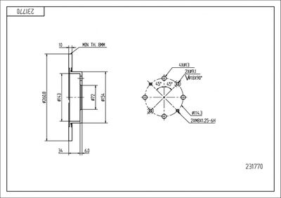 231770 HART Тормозной диск