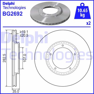 BG2692 DELPHI Тормозной диск