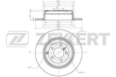 BS6276 ZEKKERT Тормозной диск