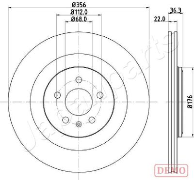 DP0917C JAPANPARTS Тормозной диск