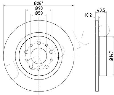 610212 JAPKO Тормозной диск