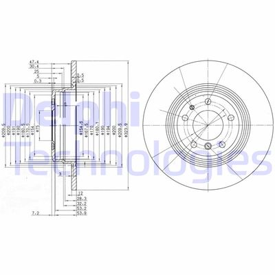 BG2671 DELPHI Тормозной диск