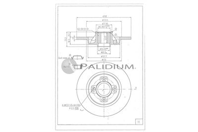 P331121 ASHUKI by Palidium Тормозной диск