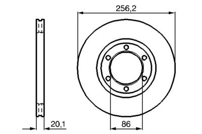 0986478802 BOSCH Тормозной диск