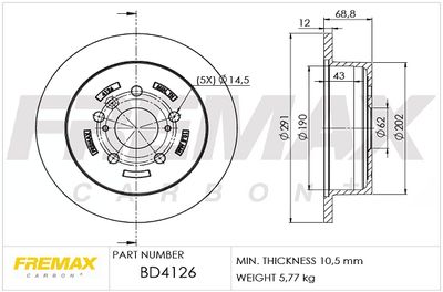 BD4126 FREMAX Тормозной диск