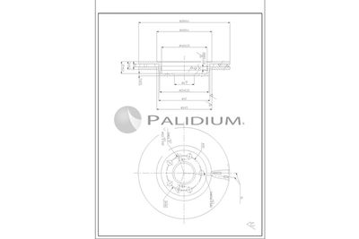 P330238 ASHUKI by Palidium Тормозной диск