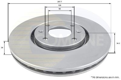 ADC1544V COMLINE Тормозной диск