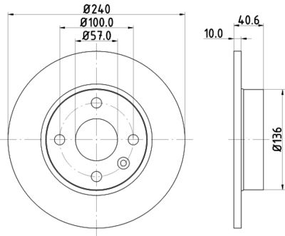 8DD355108251 HELLA PAGID Тормозной диск