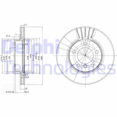 BG2623C DELPHI Тормозной диск