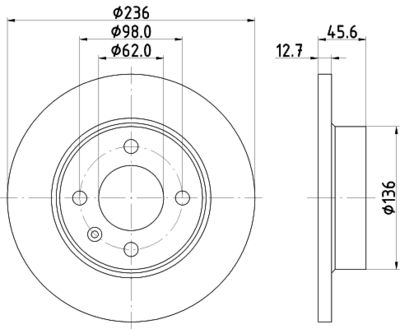 MDC711 MINTEX Тормозной диск