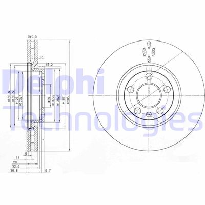 BG3740 DELPHI Тормозной диск