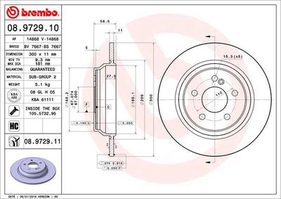 08972911 BREMBO Тормозной диск