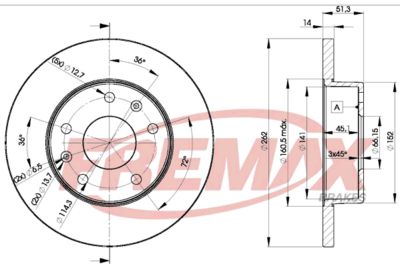 BD0903 FREMAX Тормозной диск