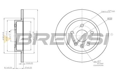 CD7872S BREMSI Тормозной диск