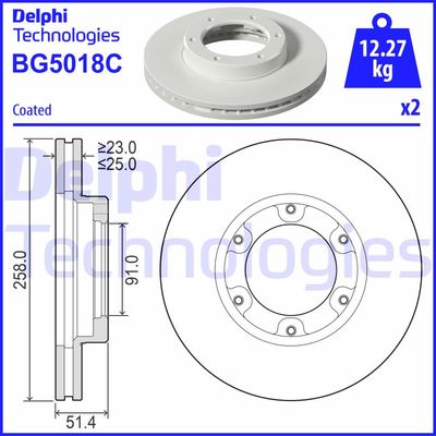 BG5018C DELPHI Тормозной диск