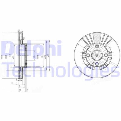 BG3509 DELPHI Тормозной диск