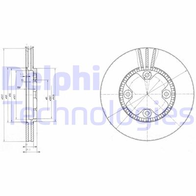 BG2404 DELPHI Тормозной диск