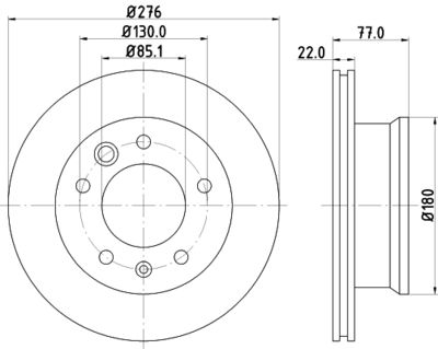 8DD355111001 HELLA Тормозной диск