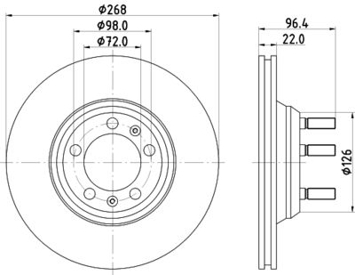 MDC238 MINTEX Тормозной диск