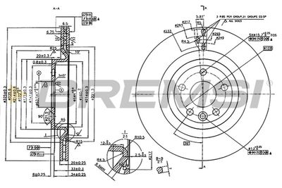 CD8432V BREMSI Тормозной диск