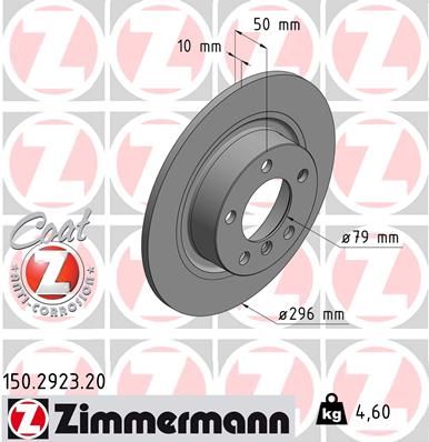 150292320 ZIMMERMANN Тормозной диск