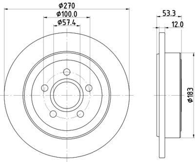 8DD355122941 HELLA Тормозной диск